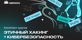 Курс Комплект курсов «Этичный хакинг» и «Основы кибербезопасности» от Merion Academy 