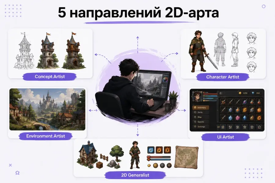 Направления работы 2D-художника