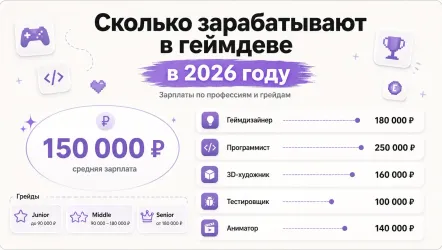 Сколько зарабатывают в геймдеве в 2026 году: зарплаты по профессиям и грейдам Сколько зарабатывают в геймдеве в 2026 году: зарплаты по профессиям и грейдам