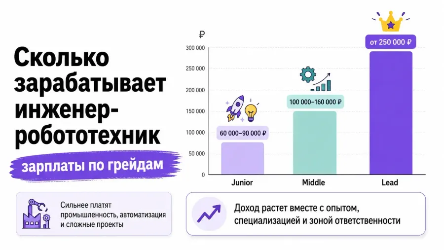 Сколько зарабатывает инженер-робототехник