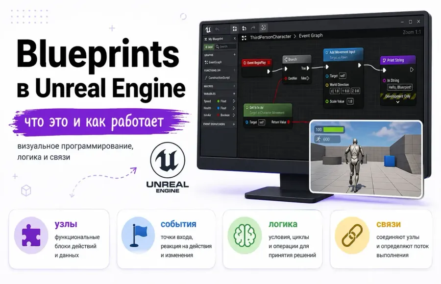 Blueprints в Unreal Engine: что это и как работает