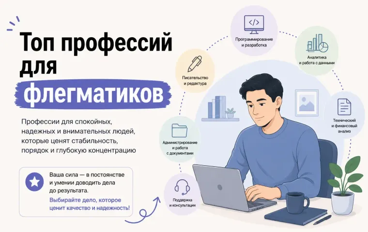 Топ-15 профессий для флегматиков: лучшие спокойные специальности