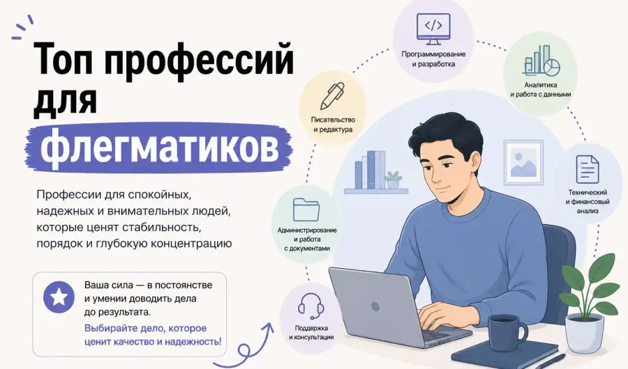Топ-15 профессий для флегматиков: лучшие спокойные специальности