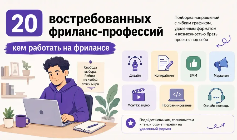 20 востребованных фриланс-профессий: кем работать на фрилансе
