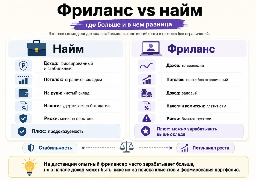 фриланс против найма: что лучше