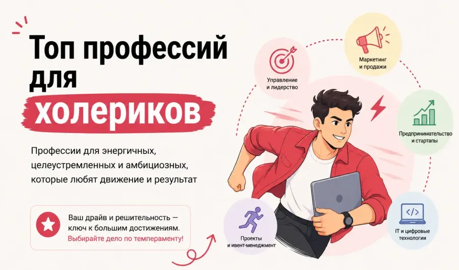 Топ профессий для холериков: какую специальность выбрать с активным темпераментом
