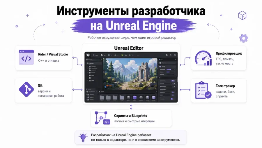 Что использует Unreal Engine-разработчик в работе