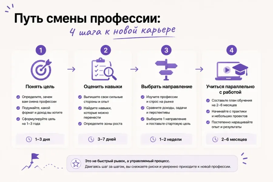 как менять профессию в 30 безопасно