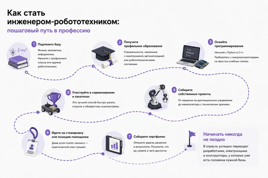 Как стать инженером-робототехником: пошагово
