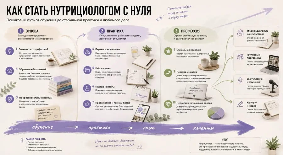 Как стать нутрициологом пошаговый план