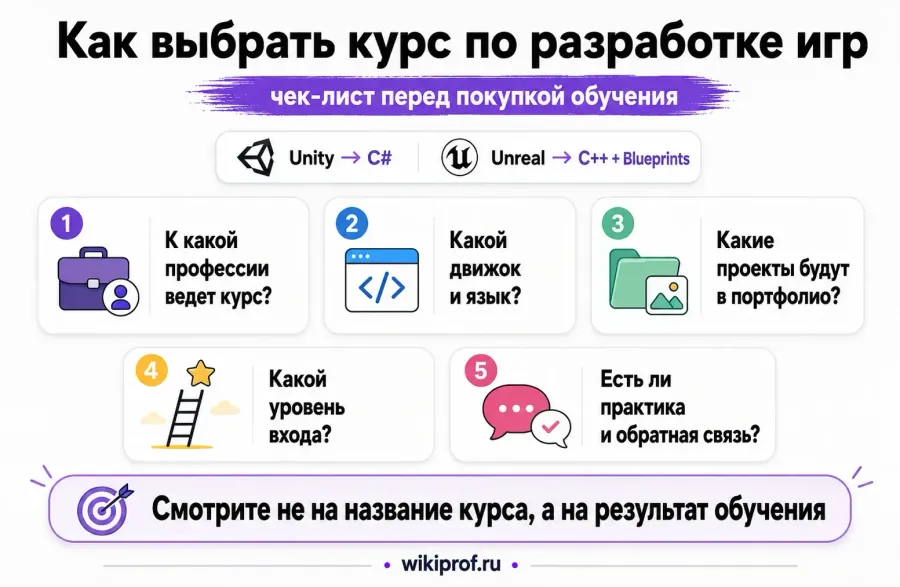 Как выбрать курс по разработке игр и на что смотреть в программе
