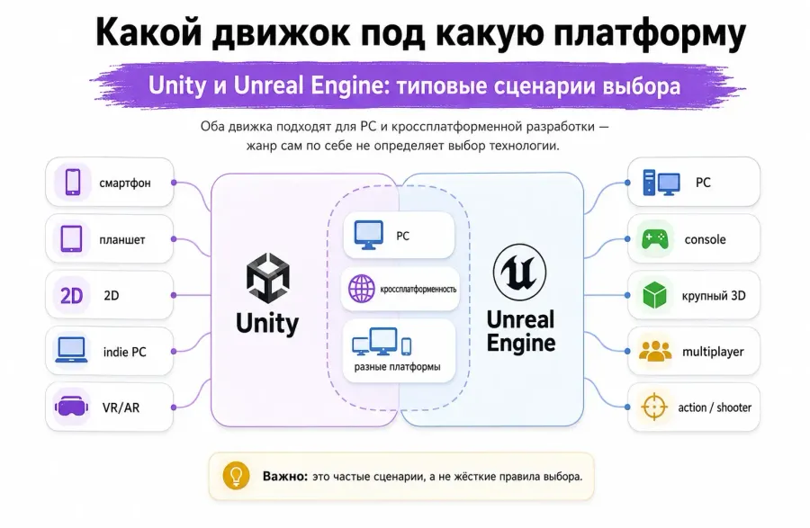 Какой движок выбрать: Unity или Unreal Engine