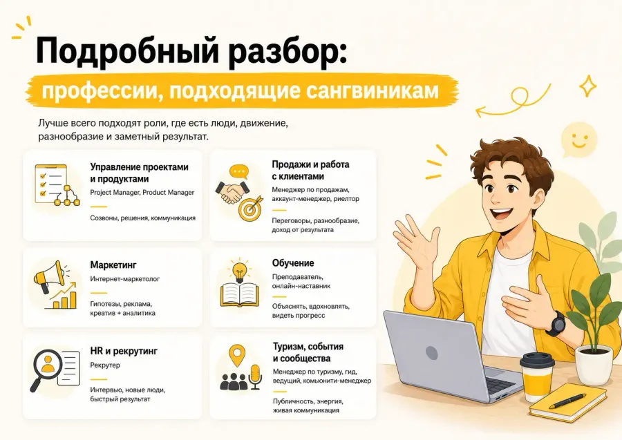 какие профессии подходят сангвиникам
