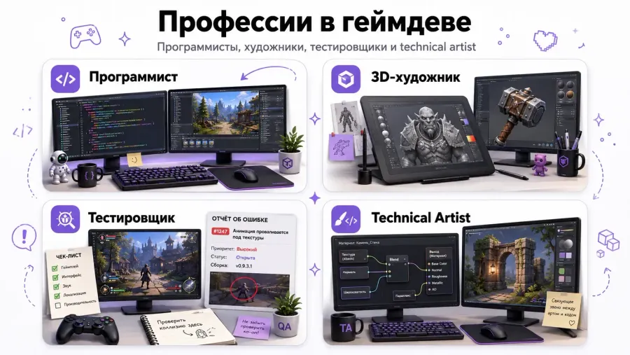 Зарплаты в геймдеве по профессиям