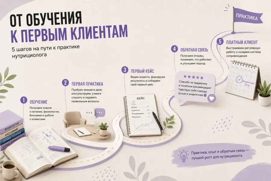 первые клиенты нутрициолога: как быстро освоить