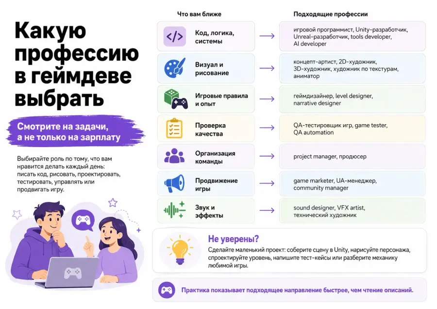 профессии в геймдеве - какую выбрать