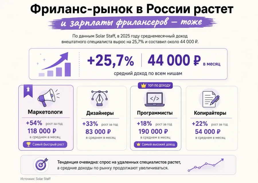 как растет фриланс рынок России