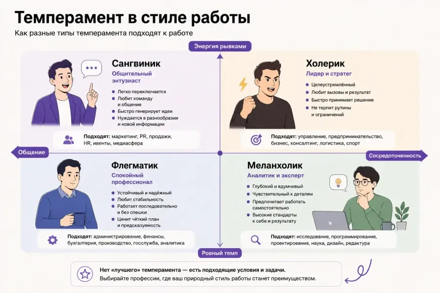 Выбор профессии по типу — общий подход