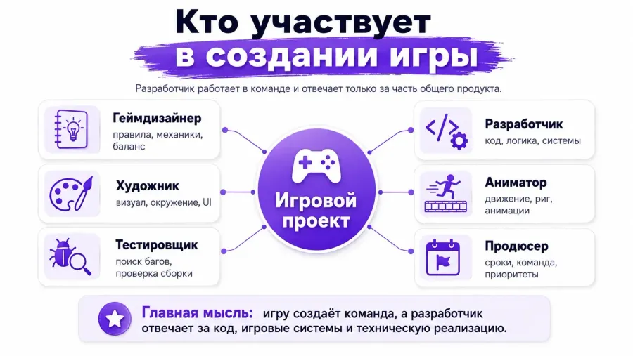 Кто участвует в разработке игр