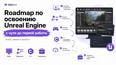 Roadmap по освоению Unreal Engine с нуля до первой работы
