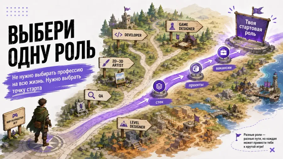 Выберите одну реальную роль в геймдеве
