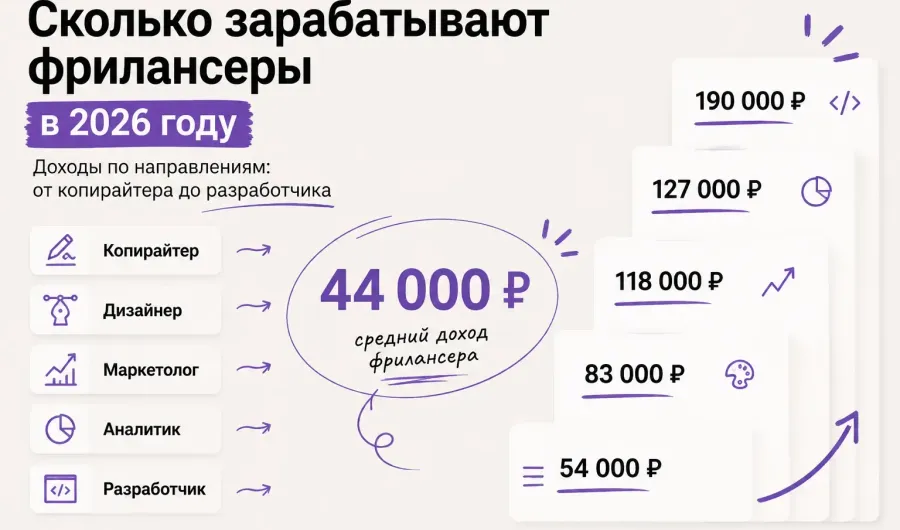 Сколько зарабатывают фрилансеры в 2026 году: доходы по направлениям